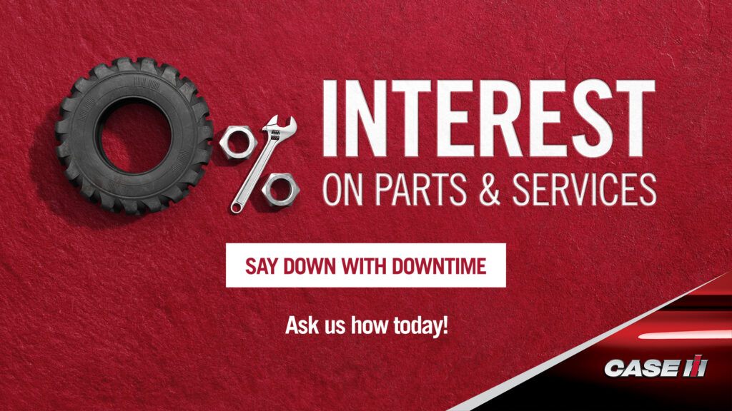 0% interest offer on Case IH parts and services at Stevenson & Taylor Hastings Hawke’s Bay